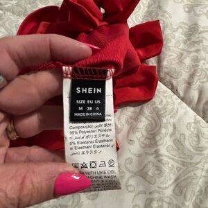 SHEIN Vibrant Red Women's Robe